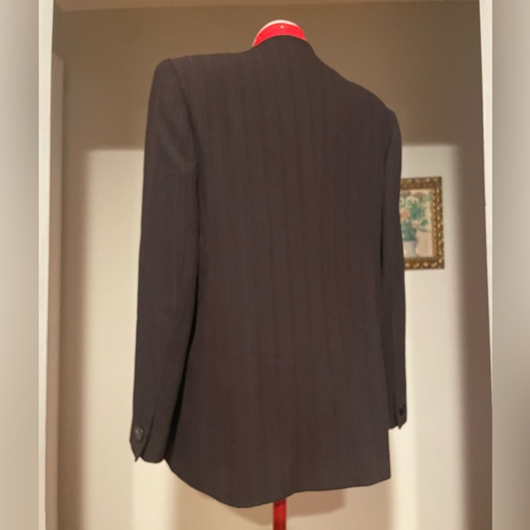 VTG 80s Chocolate Brown Joan & David Blazer Jacket Made In Italy - Picture 8 of 12